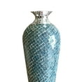 thumbnail image 4 of Bella Palacio Decorative Glass Mosaic Vase - 20x6" Homedecor Geometric Pattern Metal Floor Vase, 4 of 9