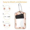 thumbnail image 2 of Square PU Leather 2 Pack Travel Tag - Bag Tag - Suitcase Tag with Privacy Cover and Stainless Steel Ring - Suitable for Travel, Backpack, and Handbag Deer, 2 of 7