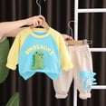 thumbnail image 2 of Gubotare Toddler Baby Boy Clothes Infant Fall Winter Outfits Long Sleeve Bear Sweatshirts Tops Pants Set 6 Months-2T (Blue, 18-24 Months), 2 of 9