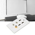 thumbnail image 4 of HD Multimedia Interface Ethernet Wallplate, HD Multimedia Interface Wall Plate Decorative TV F Head Snap in Installation CAT6 Safety  for Home, 4 of 7