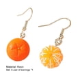 thumbnail image 7 of tasrioml 1 Pair Vivid Charming Bright Color Dangle Earrings Lovely Fruit Orange Drop Hook Earrings Jewelry Acessories, 7 of 7