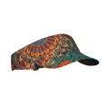 thumbnail image 2 of Xecao Mandala Colorful for Adult Sun Cap offers versatile sun protection with adjustable Velcro for a secure fit., 2 of 8
