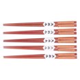 thumbnail image 3 of Palillos reutilizables, 5 pares de palillos de madera, palillos de sushi enredados, vajilla, máxima comodidad, 3 of 8