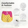 thumbnail image 4 of Balery Red Ice Cream Pattern Women's Running Shorts with Liner 2 Pockets Elastic Workout Athletic Gym Yoga Shorts-X-Large, 4 of 7