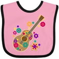 thumbnail image 3 of Inktastic Acoustic Guitar with Colorful Flowers Boys or Girls Baby Bib, 3 of 4