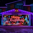 thumbnail image 4 of Pancarta fluorescente para puerta de garaje | Fiestas navideñas para celebraciones | Fondo fotográfico de Papá Noel de 157 x 71 pulgadas, 4 of 4