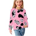 thumbnail image 4 of Jinhomg Kids Boys Girls Causal Tops Fashion 3D Graphic Tees Loose Fit Long Sleeve Tunic Blouse Toddler Funny Birthday Gifts Multicolor 140, 4 of 6