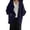 Black, variant on Women's Streetwear Hooded Coat with Zipper Pocket and Drawstring for Casual Comfort
