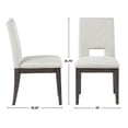 thumbnail image 6 of Steve Silver Evan 5-Piece 78-96" Dining Table Set with White Linen-Look Chairs, 6 of 7