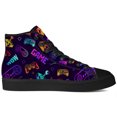 thumbnail image 4 of Aidianart Womens Video Game High Top Shoes High Top Canvas Sneakers Size 7, 4 of 5