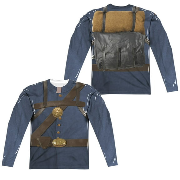 Union Soldier (Front - Back Print) - Regular Fit Long Sleeve Shirt - XXX-Large