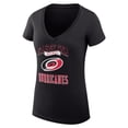 thumbnail image 2 of Women's G-III 4Her by Carl Banks Black Carolina Hurricanes Super-Slim Fit Lightweight Team Logo Graphic V-Neck T-Shirt, 2 of 3