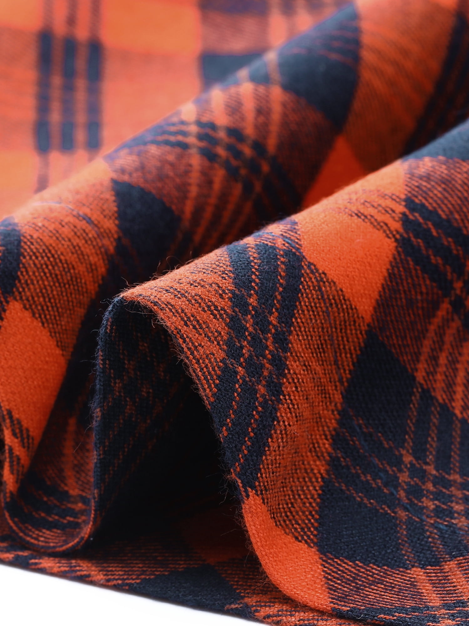 DARING DIVA Women's Plaid Tartan High Waist Belted A-Line Midi Skirt XL Orange Brown