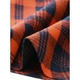 thumbnail image 6 of INSPIRE CHIC Women's Plaid Skirts Belted High Waist A-Line Mid-Length Skirts M Orange Brown, 6 of 7