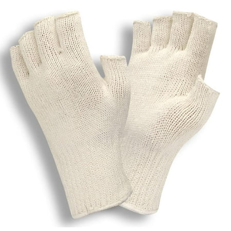 

12-Pack of Cordova 3412S Half Finger Work Gloves Standard Weight Poly/Cotton Machine Knit Small
