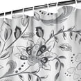 thumbnail image 3 of Gray Pioneer Flower Pattern Shower Curtain 72"x72" ,Bathroom Decorative Shower Curtains Set with 12 Hooks,Modern Waterproof Washable Shower Curtain, 3 of 6