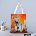 thumbnail image 2 of Perro Bolt Bolso de tela con estampado de lienzo para mujer, bolsa de compras reutilizable y estética, con cremallera interior, regalo para mujer,40*40cm., 2 of 6