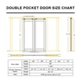 thumbnail image 4 of 72" X 80" Frosted Glass 5-Lite Sliding Pocket Door White Standard Door with Hardware Kit Set, 4 of 8