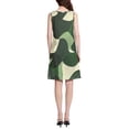 thumbnail image 3 of FORMRS Summer Dress for Women Loose U Neck Sleeveless Midi Beach Sundresses with Pockets, Black Abstract, 3 of 8