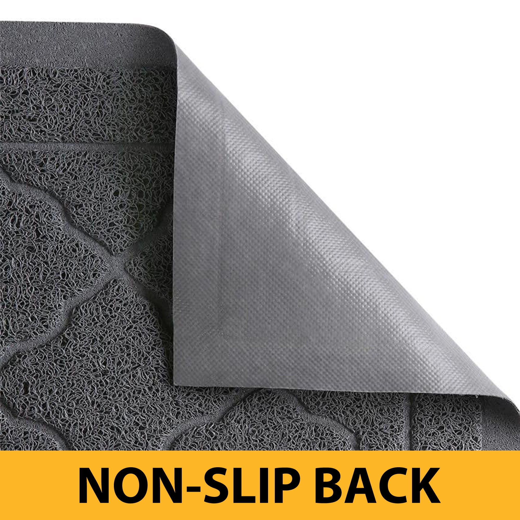 GARITIN Cat Litter Mat 35'' x 23'', Cat Mat for Litter Box Non-Slip Kitty Litter Trapping Mat, Gray