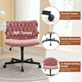 thumbnail image 4 of Ergonomic Extra Wide Office Chair with Cross-Back Design, Adjustable Height & 360° Swivel Casters, Modern Comfortable Desk Chair for Home Office, 300 LBS Capacity, 4 of 6
