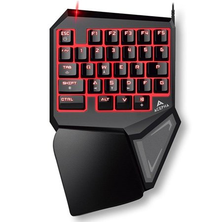 Backlit Keypad (acepha t9 pro gaming keypad gameboard with programmable keys 7 color led backlit, 16-keys rollover, brand new key layout and anti-fatigue)