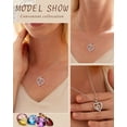thumbnail image 4 of Yndra Heart Necklace for Women,S925 Sterling Silver February Amethyst Birthstone Pendant Butterfly Necklace,Jewelry Gift for Her Wife Mom Girlfriend, Birthday Valentine’s Day Mother’s Day Gift, 4 of 11