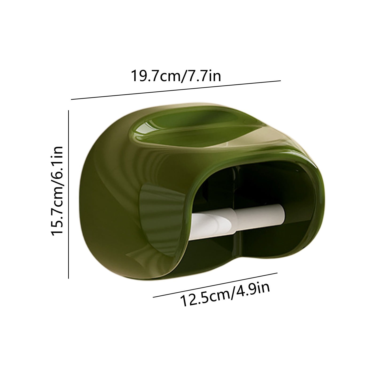 Wall Mounted Toilet Paper Holder - Green