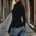 thumbnail image 5 of Chiccall Women's Turtleneck Long Sleeve Base Layer Top, Stretchy Slim Fit Thermal Shirt with Thumb Holes for Fall Winter Layering, 5 of 10