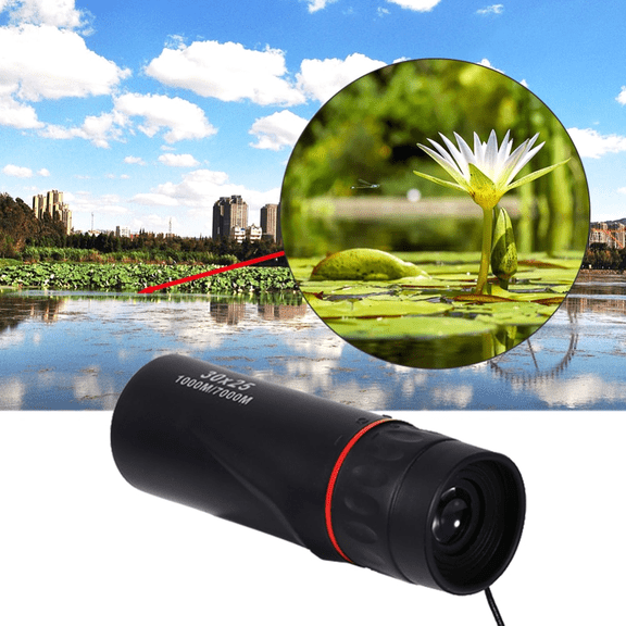 HD 30x25 Monocular Telescope Binoculars Zooming Focus Green Film Binocular