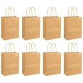 thumbnail image 3 of HEMOTON  100 PCS Kraft Paper Bag Bags Premium Disposable Shopping, 3 of 8