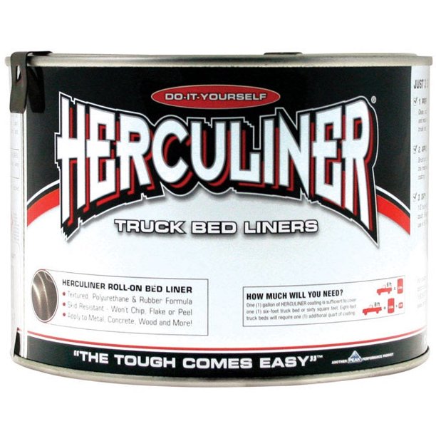 Herculiner Herculiner HCLOB7 Truck Bed Liner Coating, 1 Quart, Black