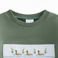 thumbnail image 5 of mgoYE Baby Boy Hunting Outfit Duck Embroidery Baby Romper Long Sleeve Crew Neck Bodysuit Newborn Infant Spring Fall Clothes(Green,0-3 Months), 5 of 6