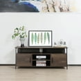 thumbnail image 3 of Caffoz 58" Home Entertainment Center Wood Media TV Stand, Smoky Oak, 3 of 10