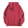 thumbnail image 4 of Ediodpoh Womens Casual Solid Long Sleeve Zipper Hooded Coat Pocket Sweatshirt Tops Solid Women's Hoodies Sweatshirts Red_002 XXXL, 4 of 4