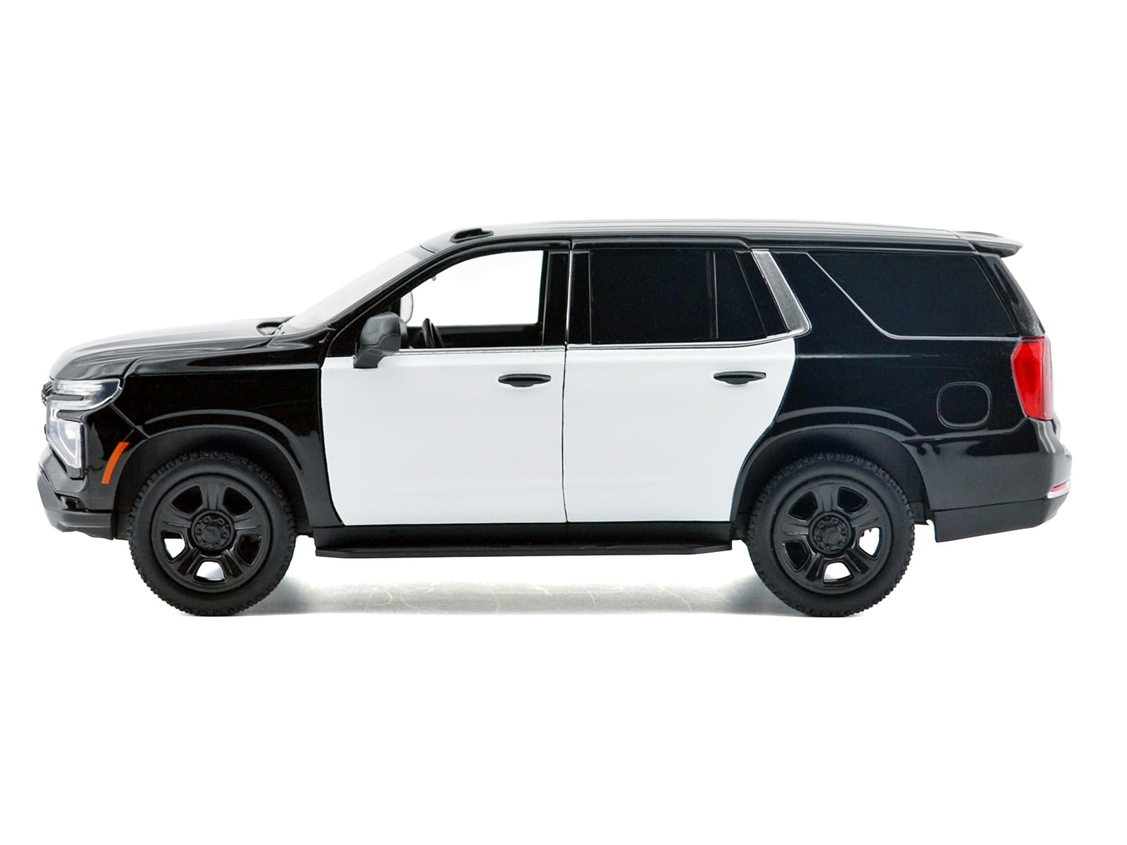 2025 Chevrolet Tahoe PPV Black & White "Custom Builder's Kit" 1/24 Diecast Model Car by Motormax