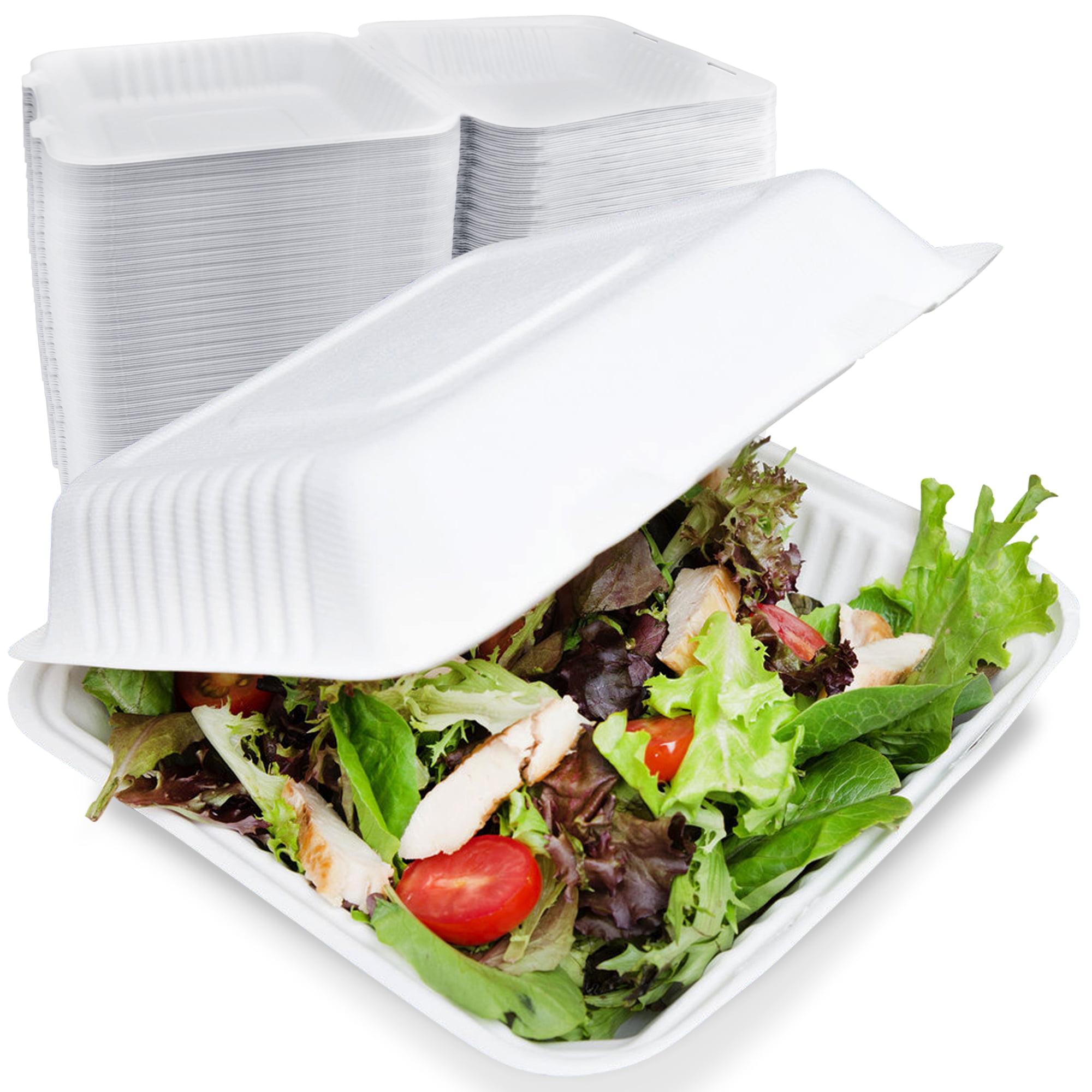 Premium Compostable & Biodegradable Takeaway Food Boxes x 100 