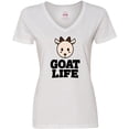thumbnail image 3 of Inktastic Goat Life Women's V-Neck T-Shirt, 3 of 5
