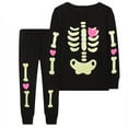 thumbnail image 3 of SILVERCELL Kids Two-Piece Skeleton Costumes Boys Girls Cosplay Party Long-Sleeve Tops+Pants Toddler Baby Skeleton Jumpsuits, 3 of 6