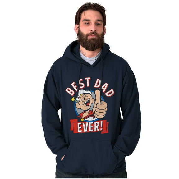 Popeye Cartoon Best Dad Ever Father Hoodie Hooded Sweatshirt Men Brisco Brands S