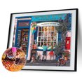 thumbnail image 2 of Cuadros Decorativos 5D bricolaje completo redondo taladro diamante pintura calle casas dibujo Tmvgtek embutido en tela, 2 of 9