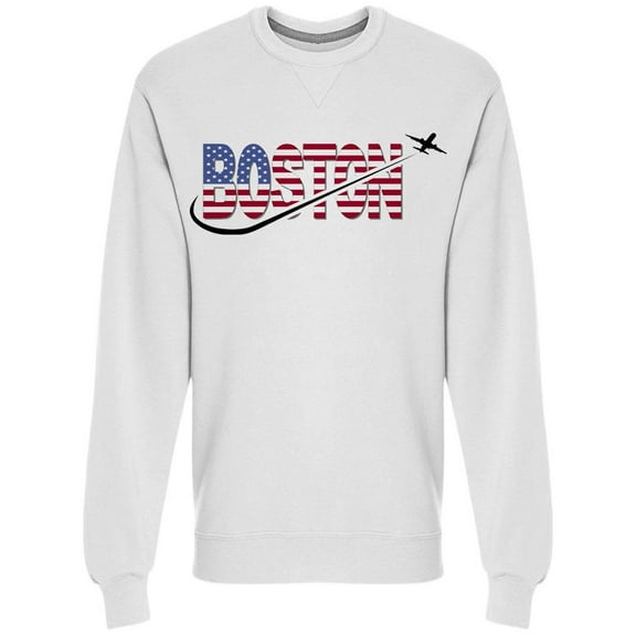 Boston Plane Sweatshirt Men -Image by Shutterstock, Male Medium