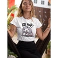 thumbnail image 2 of Your Vibes Are Not Right Dude Shaped T-Shirt Women -Smartprints Designs, Female Large, 2 of 4