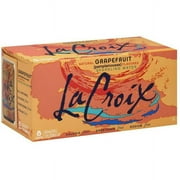 La Croix Sparkling Water, Grapefruit, 8 Cans, 12 Fluid Ounces (Pack of 2)
