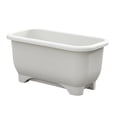 thumbnail image 4 of Colaxi Strip Flower Pot Plant Pot Decorative Plant Container Rectangular Vegetable Basin Planter Box for Outdoor Indoor White, 4 of 8