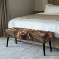 thumbnail image 2 of Whosucclay Camo Hunting Highland Cattle Print Dining Bench Cover Stretch Bench Protectors Removable Bench Cushion Cover Wear Resistant Bench Seat Cushion Slipcovers Rectangle Dining Chair Slipcovers, 2 of 7