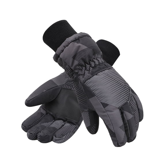 Simplicity Kids Teenagers 3M Thinsulate Lined Waterproof Ski Gloves,M,Black1