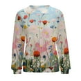 thumbnail image 7 of Watercolor Wildflowers Mom Sweatshirt For Women Long Sleeve Pullover, 7 of 7