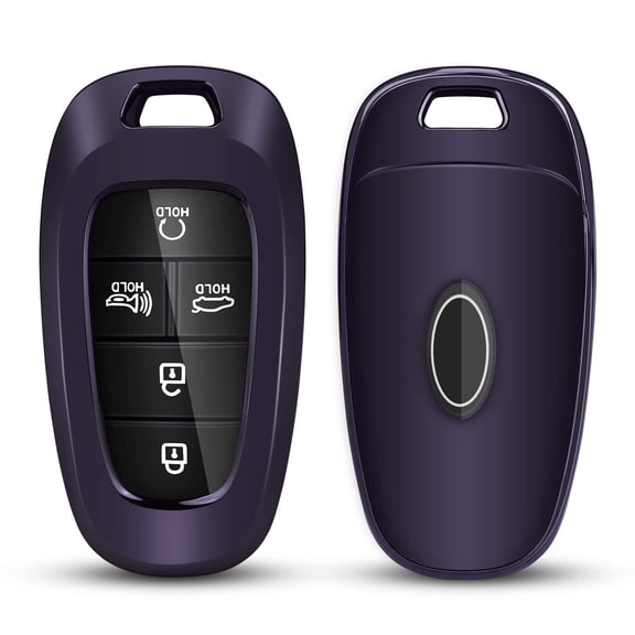 Key Fob Cover Compatible with Fit for Hyundai Sonata Santa Fe Tucson 2020 2021 2022, Ultra-Flexible Shock-Resistant TPU Full-Body Remote Shell, Keychain Case Holder Protector
