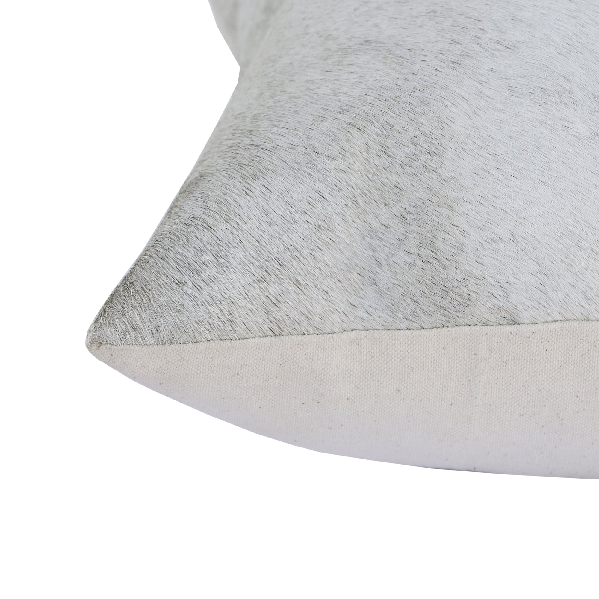 Harlow Hill Brody 16" x 24" Ivory Solid Wool and Faux Leather Adult Decorative Throw Pillow Cover